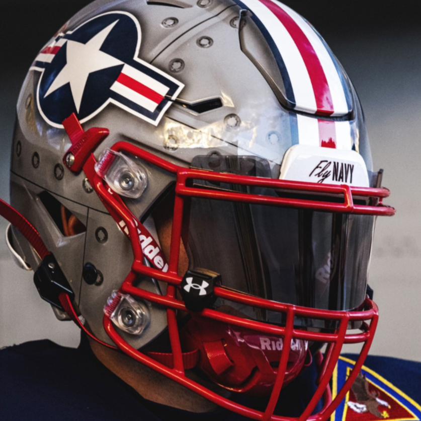 Navy Midshipmen Suspension Football Helmet History 14 